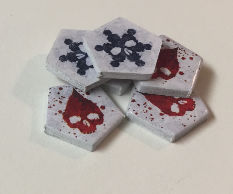 Dead of Winter Wound Tokens - Painted