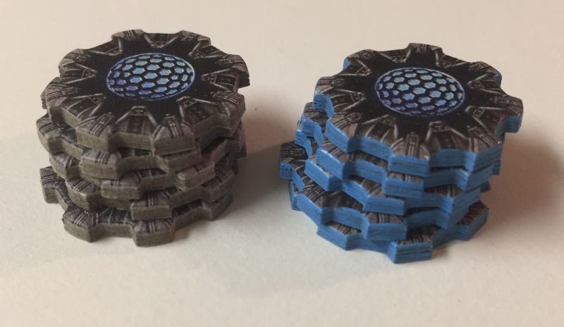 X-Wing Shield Tokens - Plain versus Painted