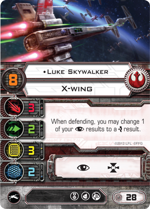 X-Wing Luke Skywalker Pilot Card
